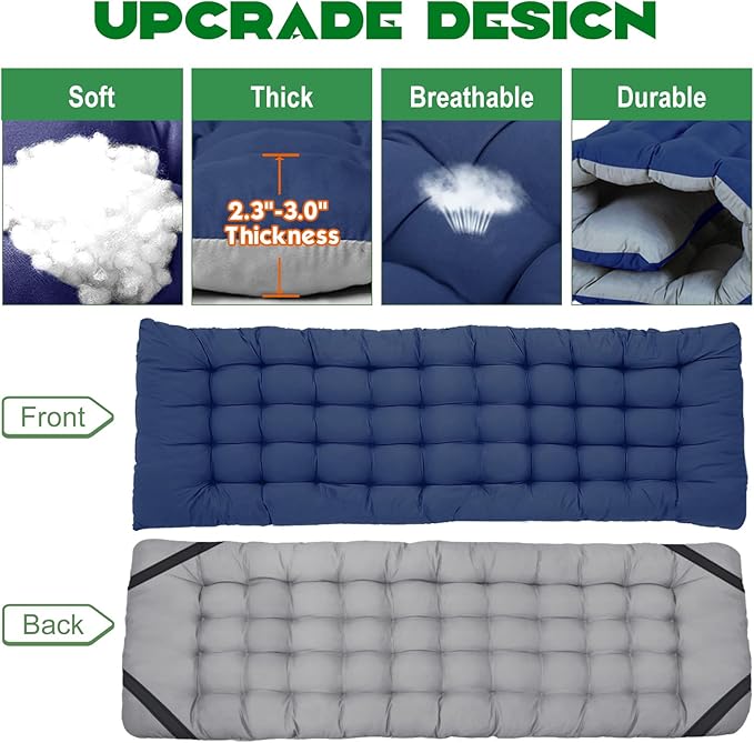 NAIZEA Folding Camping Cots for Adults, Portable Cot with Mattress Heavy Duty Outdoor Bed with Carry Bag 1200d Oxford Cloth Sleeping Cots for Camping Office Nap Home Guest Beach Travel