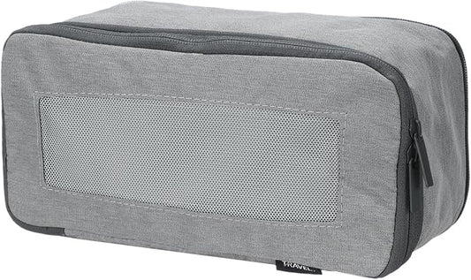 HARFINGTON Compression Packing Cube for Suitcases 26x12x13cm Lightweight Luggage Organizers Bag Travel Essentials Compression Bags for Carry on Suitcases, Grey