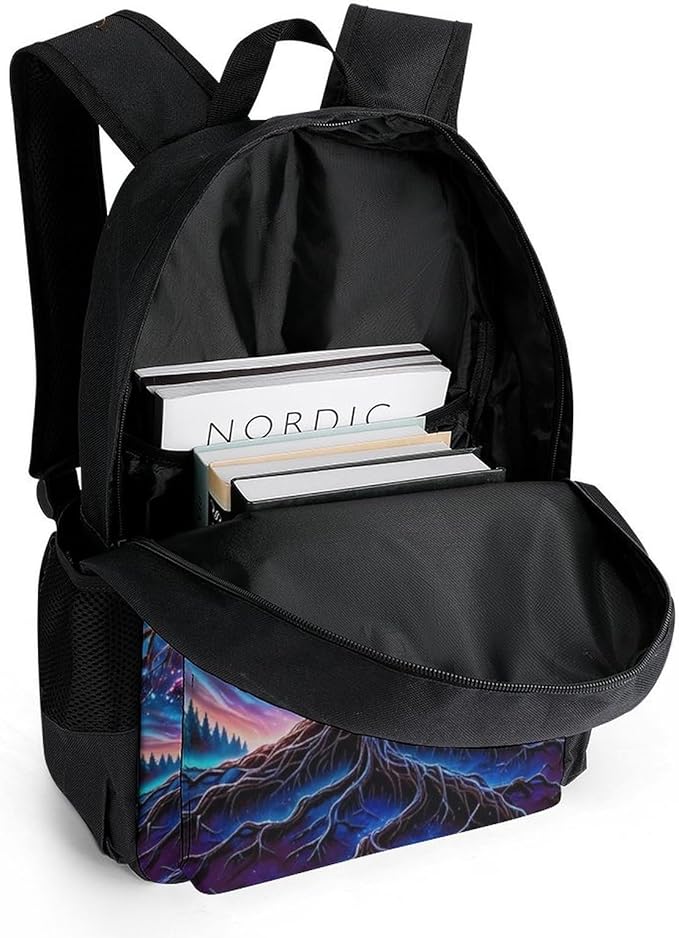 Supdreamc Daypack Backpack Anti-Theft Multipurpose Big Capacity Bookbag, Magical Universe Tree Of Life Art Business Computer Bag With Side Pockets