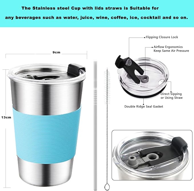 Camping Mess Kit Camping Dishes Set Stainless Steel Tableware Mess Kit Includes Plate Bowl Cup Spoon Fork Knife in Mesh Bags for Camping Backpacking & Hiking for 2 Person