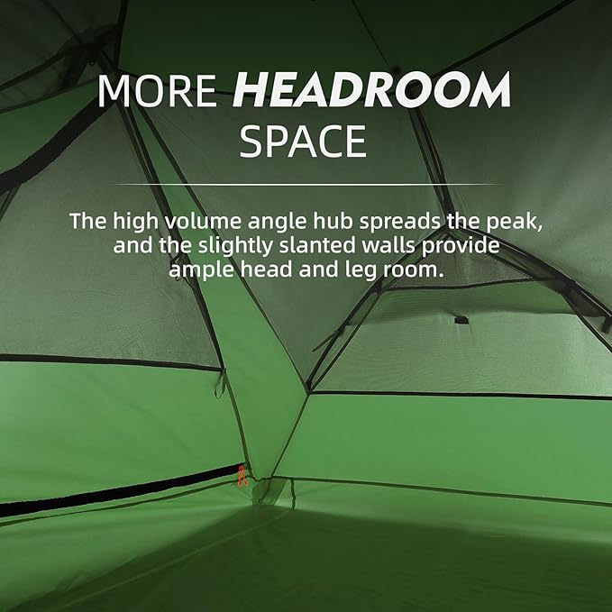 Clostnature 1/2 Person Backpacking Tent - Lightweight Two Person Tent for Backpacking, Easy Set Up Waterproof Camping Tent for Adults, Kids, Scouts, Large Size Outdoor, Hiking, Mountaineering Gear