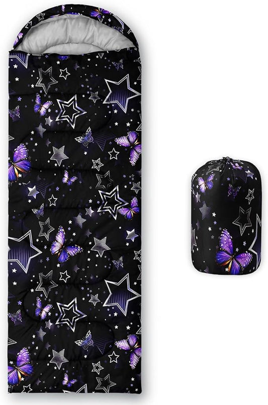 Kids Sleeping Bag for Boys Girls,Bohemian Cowboy Print-Lightweight Warm Portable Outdoor Indoor-Waterproof Cold Weather Resistant Sleeping Bag for Camping Hiking