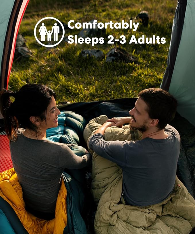 LIBERRWAY Truck Bed Tent for 2 Person, 5.5-5.8 FT Pickup Truck Tent with Waterproof Rainfly Oxford for Camping Travel Outdoor Chevy Silverado 1500 Dodge Ram 1500 Ford F-150 GMC