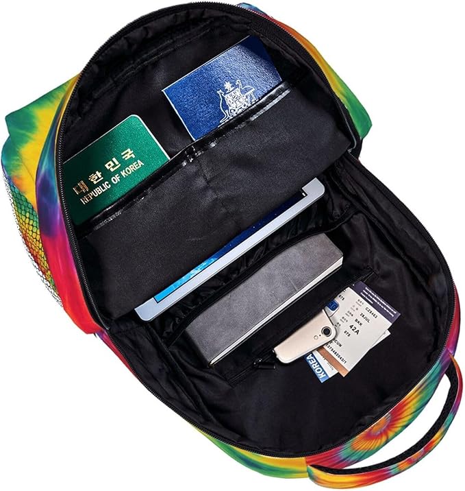 Backpack Lightweight Anti-Theft Multipurpose Tie Dye Shoulder Bag Large Capacity Travel Hiking Backpack With Padded Straps