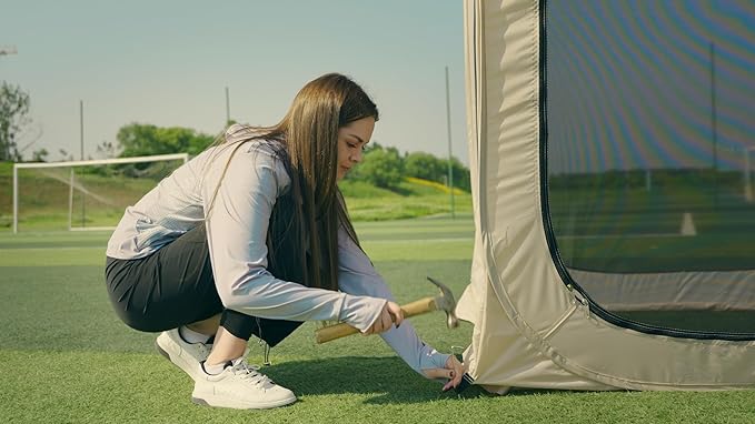 Screen House Tent Pop Up Screen Room Canopy Instant Tent Portable Gazebo with Mosquito Netting UV Resistant Water Resistant for Patio, Backyard, Deck & Outdoor Camping Activities (63 inch)