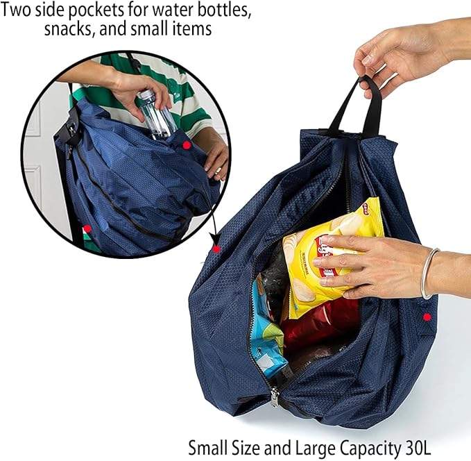 Ultra Lightweight Waterproof Small Hiking Backpack,Packable, Foldable Collapsible for Beach, Camping And Gym,Small Gym Bag, casual daypacks, Travel Backpack, (Light Grey)