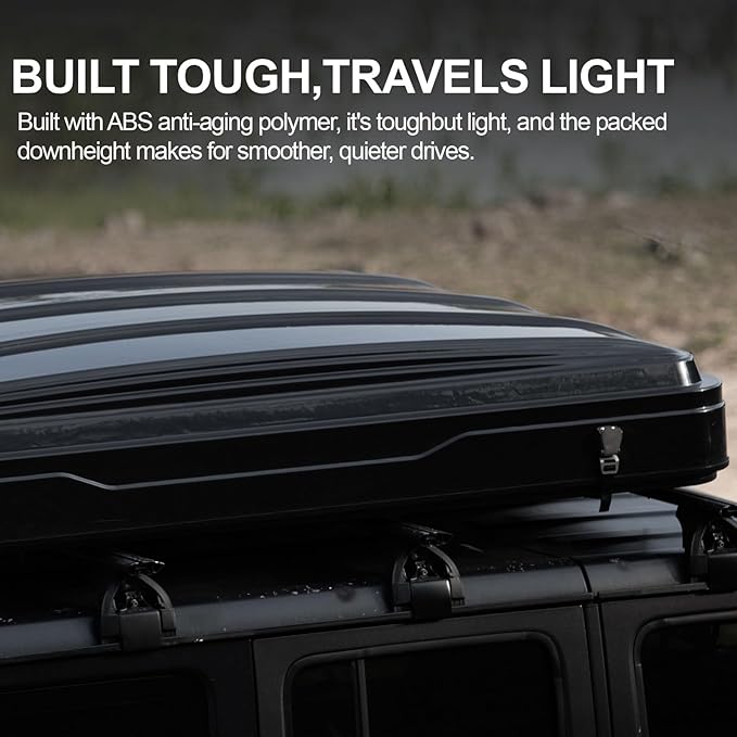 Naturnest Orion Pro Easy Setup Rooftop Tent, Unique Elevated Space Design, Large Space Hardshell Car Tent Equipped with USB Port and LED Light Strip, Suitable for Jeeps, Trucks, 2-3 Person