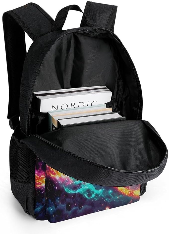 Men Women Polyester Beautiful Wild Animal Tiger Abstract Art Backpack Large Capacity Bookbag With Smooth Zippers for Climbing Picnic Bicycle