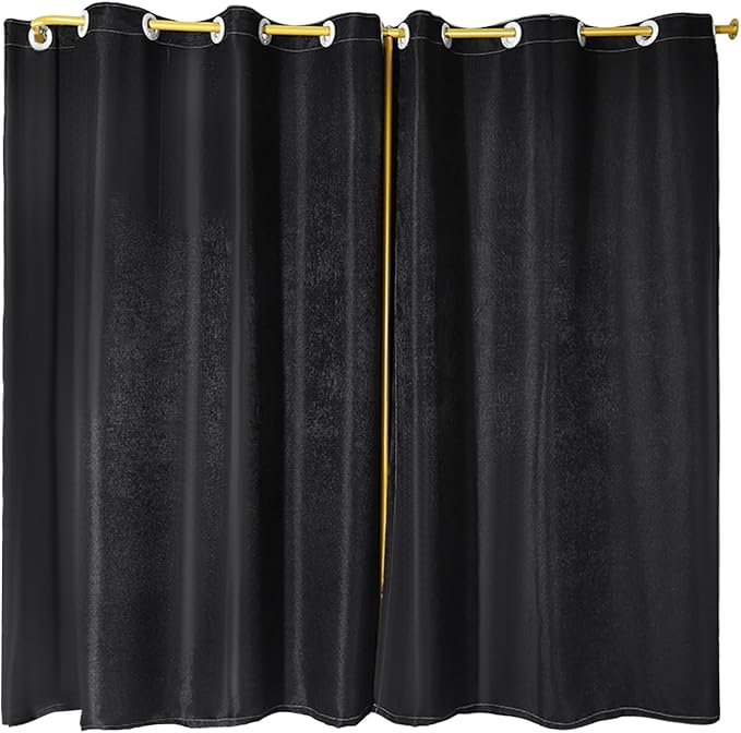 F-Dressing Room Privacy Protection Changing Room Divider - F-Shaped Black Curtain Room Divider for Boutique Fitting Room