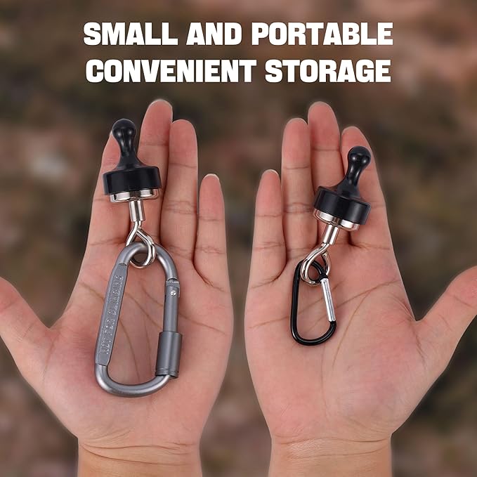 Magnetic Hooks for Canopy, Magnet Clip Hanger with Carabiner for Camping, Heavy Duty Earth Magnets, Cruise Hanging, Multifunctional Tent Canopy, Suitable Tents Swivel Snap