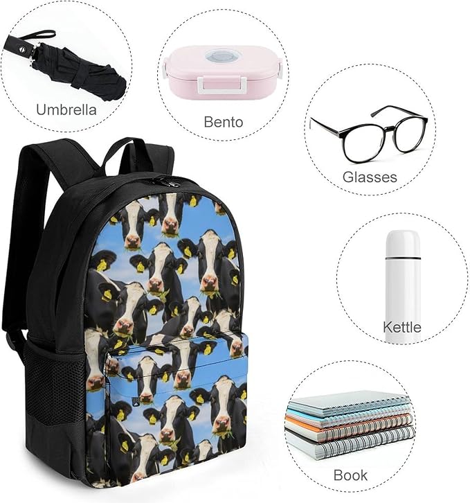 Backpack Polyester Multipurpose Anti-Theft Cow Cattle Shoulder Bag Big Capacity Gym Outdoor Hiking Backpack With Padded Straps