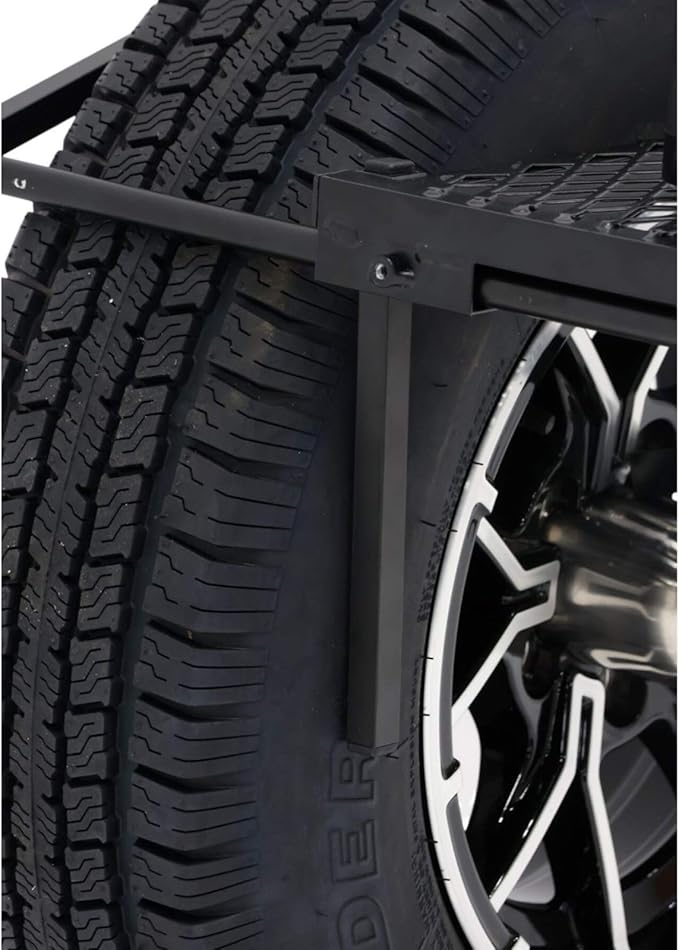 Tire Table Small Aluminum Camping Table for Camp, Travel, Tailgating, Biking, Hunting and Outdoor Work | Easily Holds 50 Pounds | No Tools or Hitch Required for Installation | 23.5" x 19" x 1.5"