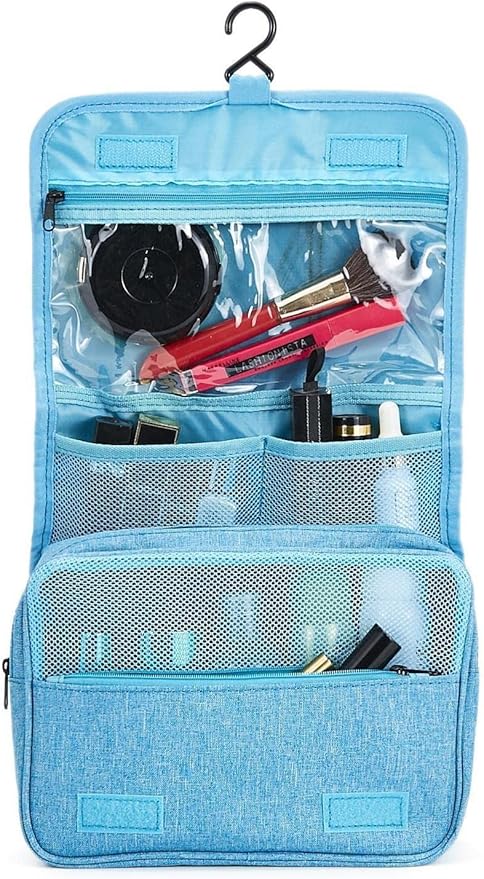 Sechunk Toiletry Bag Water-Resistant Makeup Cosmetic Bag Travel Organizer for Accessories Travel Bag with Hanging Hook