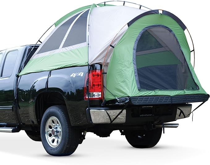 Napier Backroadz Truck Tent 13 Series | Pickup Truck Bed Camping Tent | Rainfly for Water Protection | Sturdy and Spacious 2-Person Truck Bed Tent | Easy 10-Minute Setup | Green/Gray
