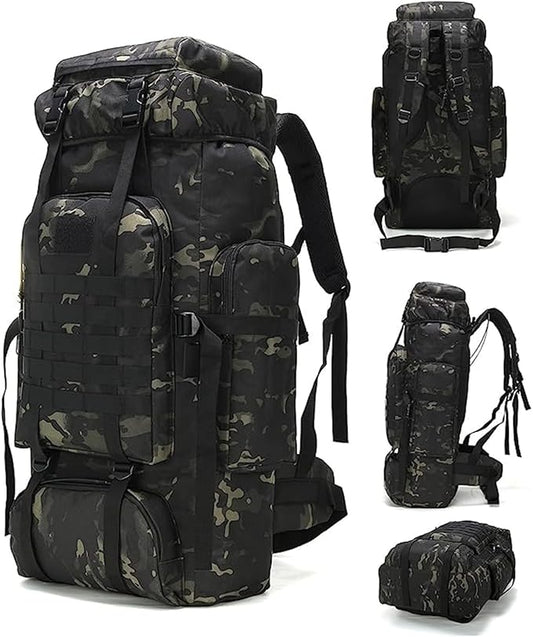 King'sGuard 70L Camping Hiking Backpack for Men Women Large Military Tactical Backpack Molle Rucksack Backpack for Outdoor
