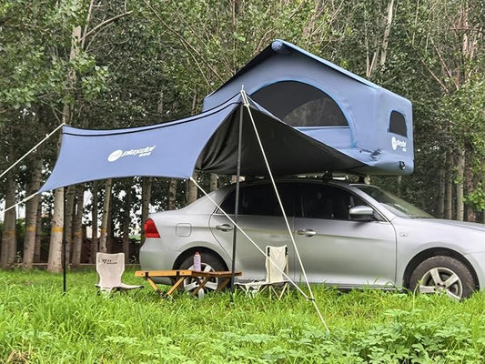UNISTRENGH Car Roof Top Tent - Overland Water Camping Inflatable Waterproof Rooftop for SUV Jeep Bronco Off-Road Vehicle - Soft Cover Multi-Functional 2-3 Person
