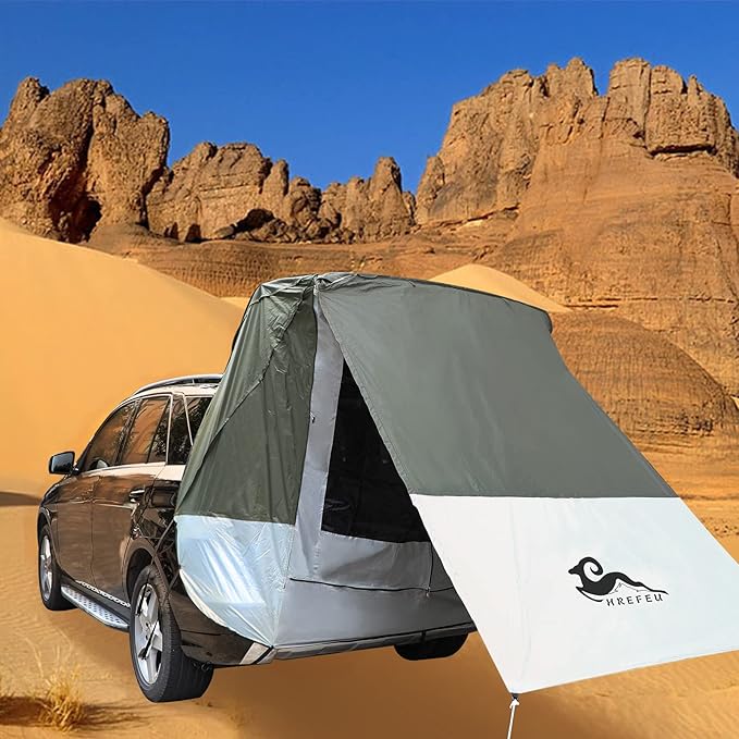 2025 New SUV Tailgate Tent with Poles Waterproof Windproof, Car Camping Accessories Awnings & Shelters, for Medium to Large Size SUV/Van/MPV/CUV (Large)