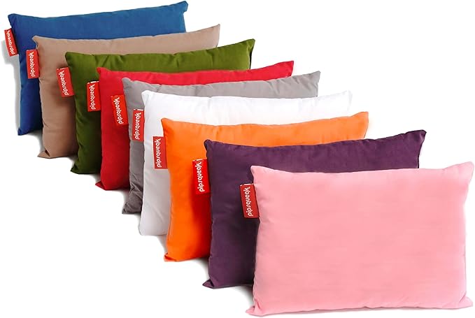 Pipsqueak Small Pillow - Mini 11 x 7 inches - Tiny Pillow for Travel, Dogs, Toddlers, Kids, Lumbar, Knees and Neck - Gray
