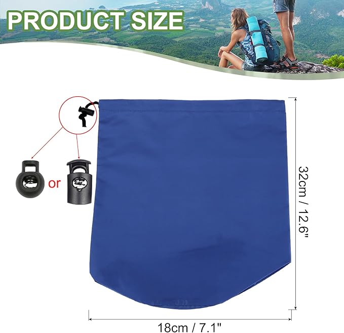 PATIKIL Stuff Sack, Waterproof Outdoor Storage Sack Portable Drawstring Dust Flap Bags Lightweight Sleeping Bag for Camping Hiking Travel