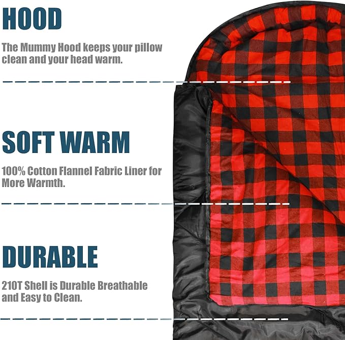 Canvas Bell Tent Yurt Tent 4 Seasons for Camping & 0 Degree Sleeping Bag