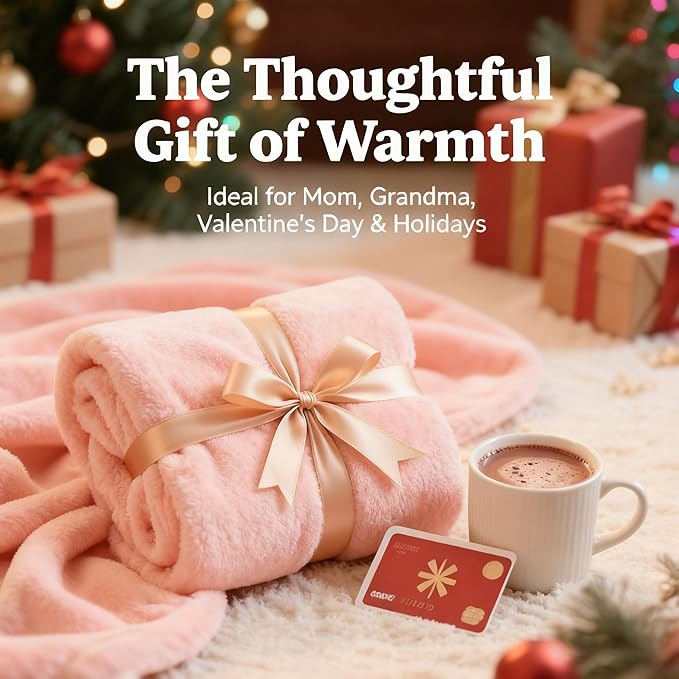 SNZ Cozy Wearable Blanket for Women & Men - 60"x33" Fleece Poncho, Warm Office Chair Lap Blanket, Travel, Camping & Home Wrap - Comfy Poncho Throw - Gift for Mom, Elderly