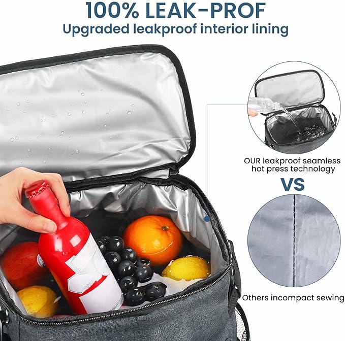 Cooler Backpack 33/40 Cans Coolers Insulated Leak Proof for Men & Women, Waterproof Soft Sided Lunch Camping Beach Travel Ice Chest Bag Hiking Picnic Backpack