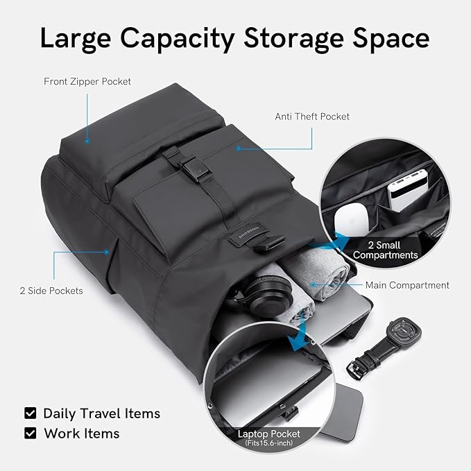 Kingsons Travel Laptop Backpack, Anti Theft Lightweight Backpacks，Waterproof Backpack Casual Daypack Computer Bag Gift
