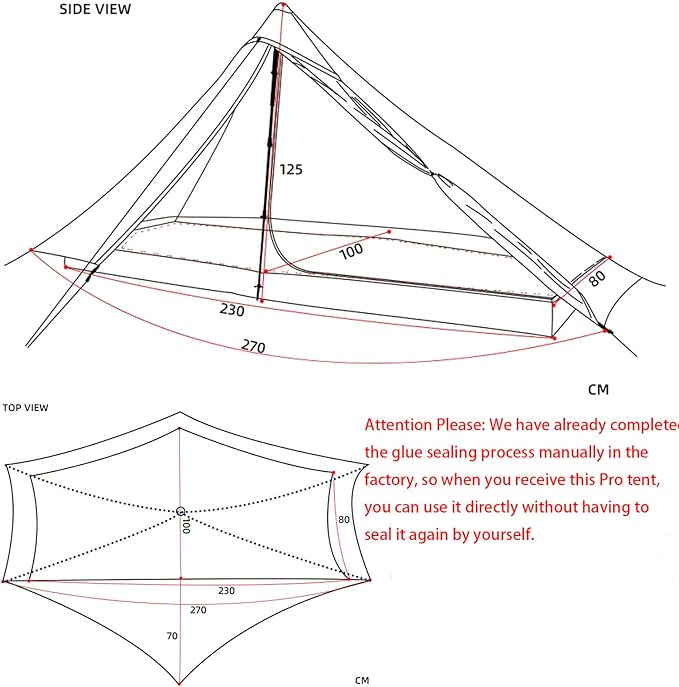 3FULGEAR Lanshan 1 Pro Upgraded Ultralight 1-Person Camping Tent – 3/4 Season, 20D Double-Sided Silicone Nylon, Waterproof, Lightweight for Hiking, Trekking, Climbing