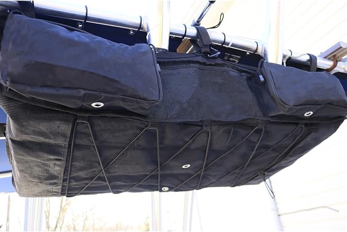 Savvycraft T-Top Storage Bag, Heavy Duty Marine Grade 600D Polyester PFD Storage Bag Small Size Hold 4 Type II Life Jackets, T Bag for Center Console Boat with T-Top Hard Top, Life Vests not Included