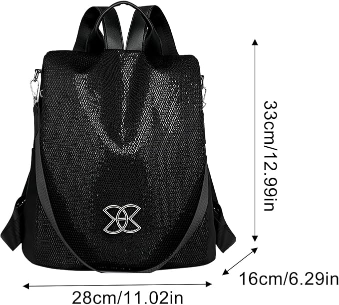 Anti-Theft Leisure Backpack | Multi-Purpose Large Capacity Lightweight Shoulder Bag | Classic Nylon Crossbodys Bags for Female Male