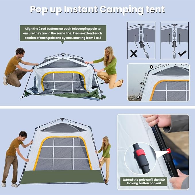 SUV Tent Attachment for Camping, Car Tents for SUV Tailgate Tents with Screen Room & Awning,Easy Set Up Car Camping Pop Up Tent - ArmyGreen
