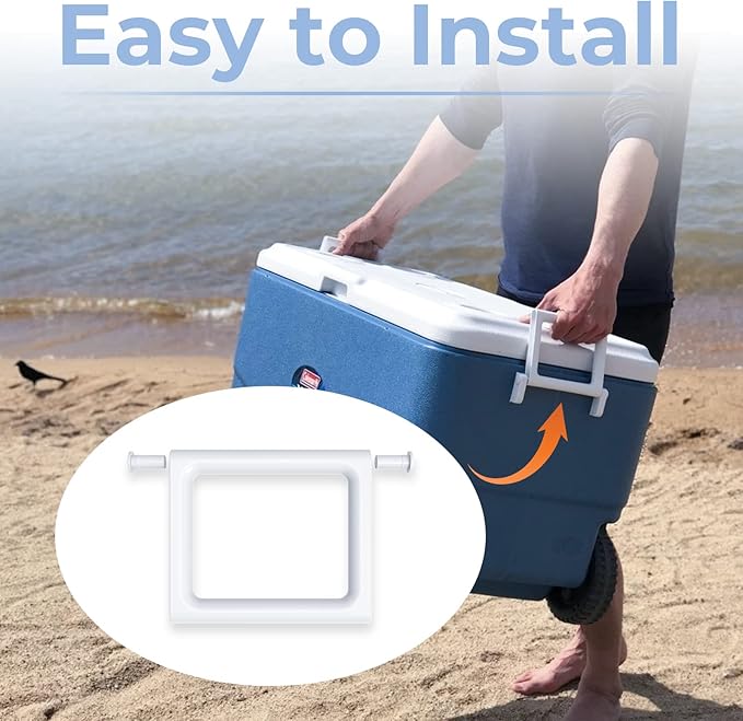 RO6G Cooler Handle Replacement for Coleman Cooler with Two-Way Handle, Cooler Handle Replacement Parts, Cooler Accessories for Camping, Hiking, Beach - 2 Set