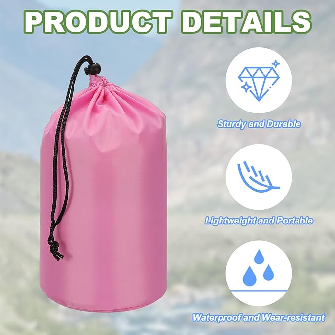 PATIKIL Stuff Sack, Waterproof Outdoor Storage Sack Portable Drawstring Dust Flap Bag Lightweight Sleeping Bag for Camping Hiking Backpacking