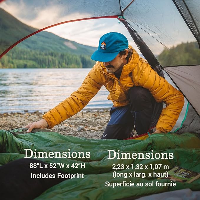 Coleman PEAK1 Premium Waterproof Backpacking Tent with Rainfly & Footprint, Lightweight Camping Tent Withstands Winds up to 45 MPH, 1/2/3/4/6 Person Sizes