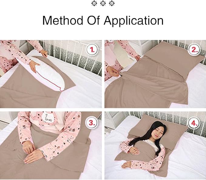 Sleeping Bag Liner Ultralight Travel Sheet Dirt-Proof Camping Sheets Compact Hotel Sleeping-Sack for Outdoor Backpacking Hiking