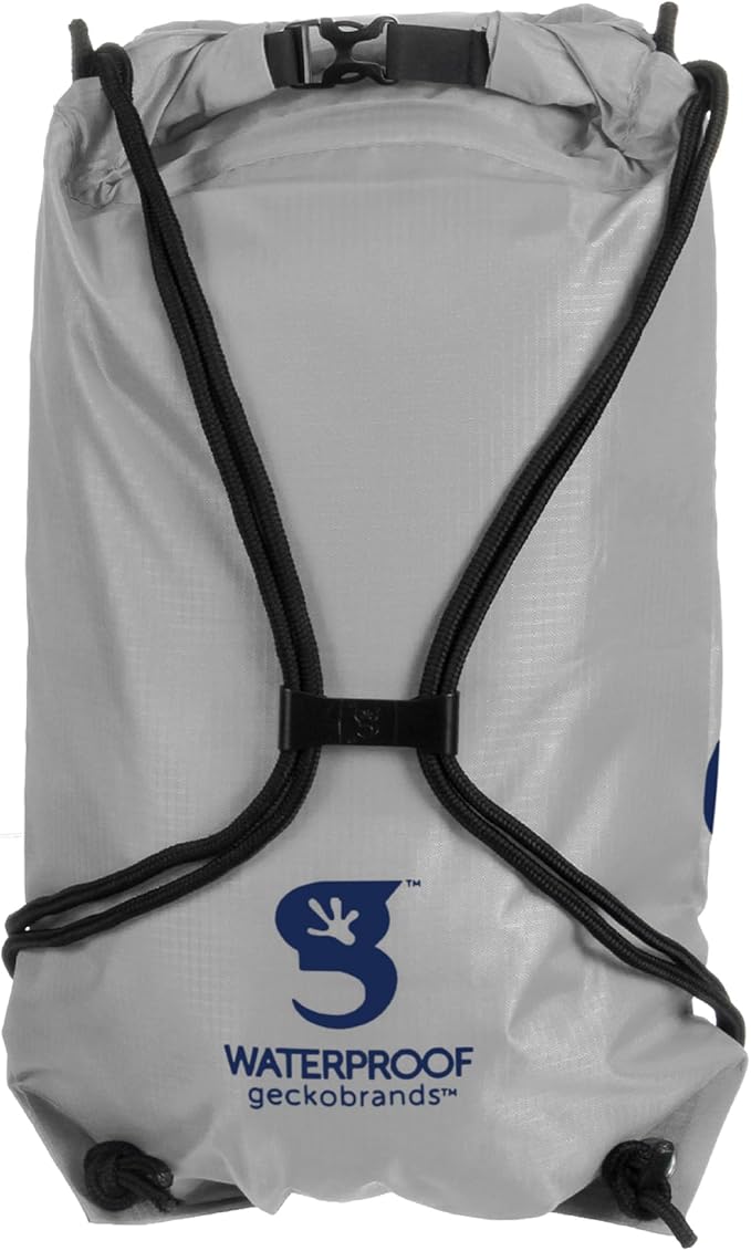 geckobrands Embark 10L Drawstring Backpack – Waterproof, Lightweight Dry Bag for Beach, Hiking, and Light Water Activities