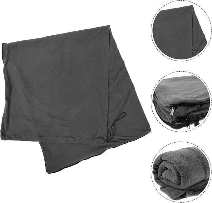 Happyyami Sleeping Bag Lightweight Fleece Blanket for Camping and Indoor Napping Portable Design for Adults Cold Weather Insulation