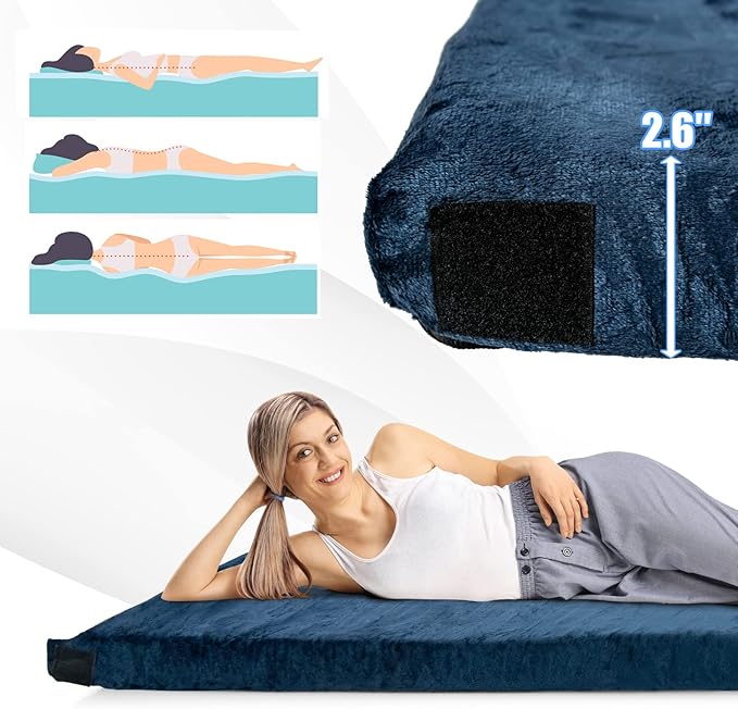 Giantex 72" Memory Foam Camping Mattress, Foldable Floor Guest Bed for Sleepover, Portable Camping Sleeping Mat with Waterproof Cover & Travel Bag, Roll Up Mattress Sleeping Pad for Backpacking, Car Traveling and Hiking