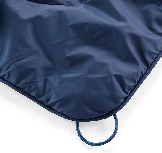 Huzi Infinity Travel - Packable Blanket - Puffy - for Travel Outdoor Picnic Trip Camping Beach - 57 x 38 (Navy)