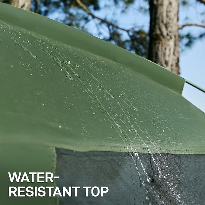 EVER ADVANCED Magnetic Screen House Room 11x9ft, Hands-Free Entry,Screenhouse with Sun Protection for Camping&Picnic, 11x9ftCamping Tent Canopy Shelter with Mesh, Green