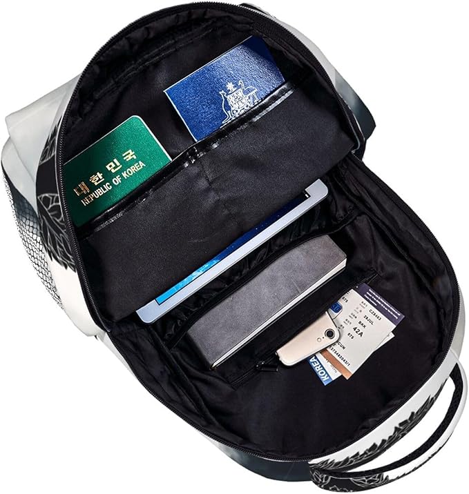 Daypack Bookbag Anti-Theft Multipurpose Large Capacity Bookbag, Yin Yang Bonsai Tree Art Travel Hiking Camping Rucksack With Adjustable Shoulder Straps