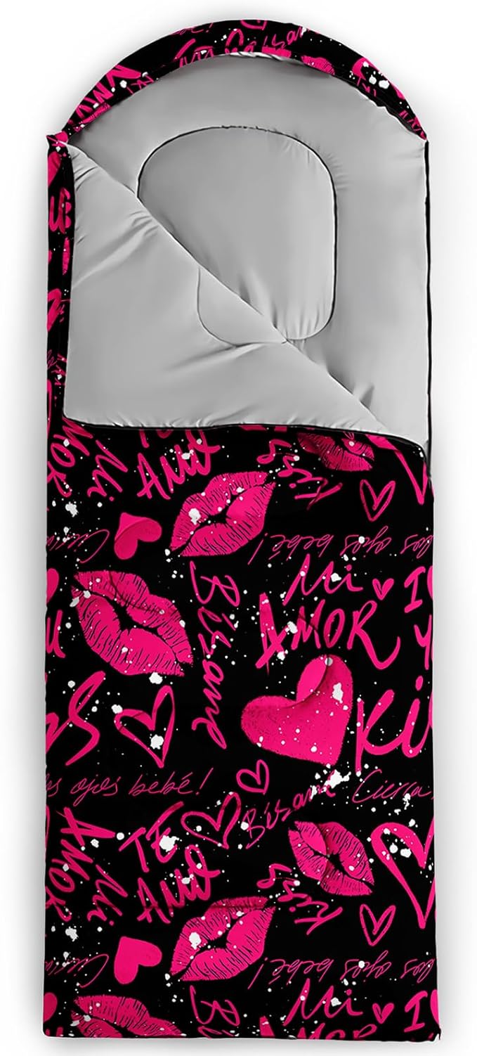 QOOMO Camping Sleeping Bags,3 Season Warm & Cool Weather,Lightweight,Waterproof Sleeping Bags for Adults & Kids,Traveling,and Outdoors,Camping Gear Equipment