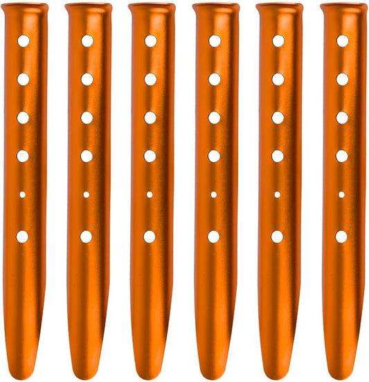 TRIWONDER Tent Stakes Pegs for Snow Sand Beach Canopy Heavy Duty Ground Anchor Stakes Tent Nail Aluminum U-Shaped Camping Hiking Backpacking 6Pcs