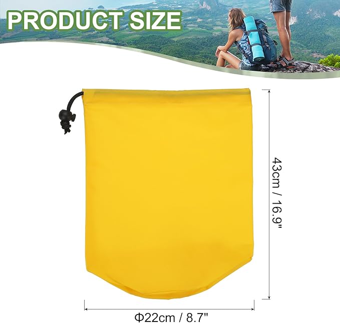 PATIKIL Stuff Sack, Waterproof Outdoor Storage Sack Portable Drawstring Dust Flap Bag Lightweight Sleeping Bag for Camping Hiking Backpacking