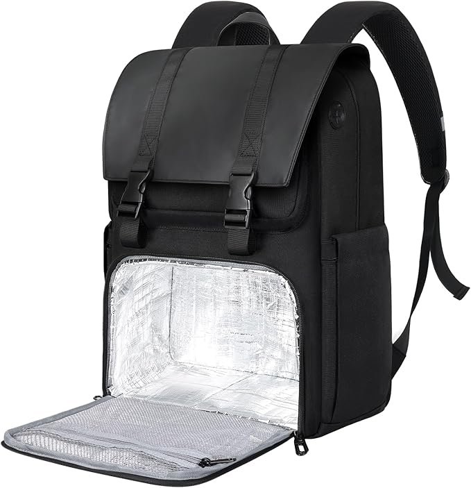 BERTASCHE Laptop Backpack 17.3 inch with Cooler Lunch Box, Work Backpack for Lunch College Business, Water Resistant Large Computer Backpack for Men Women