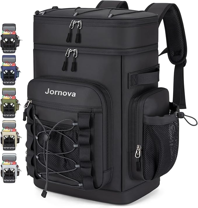 Insulated Cooler Backpack, 40L Leakproof Backpack with Double Compartments for Men & Women, Large Lunch Cooler for Camping, Beach, Travel, Picnic, Up to 48 Cans