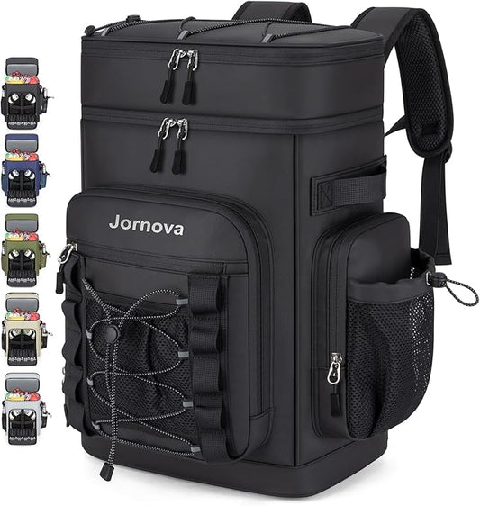 Insulated Cooler Backpack, 40L Leakproof Backpack with Double Compartments for Men & Women, Large Lunch Cooler for Camping, Beach, Travel, Picnic, Up to 48 Cans