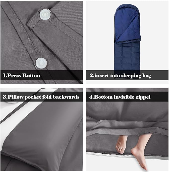 Sleeping Bag Liner,Travel Sheet & Adult Sleep Sack, Camping Sheets Travel Sleep Sack for Backpacking,Hotels & Hostels -Lightweight Single &Double Travel Sheet Camping Sheets