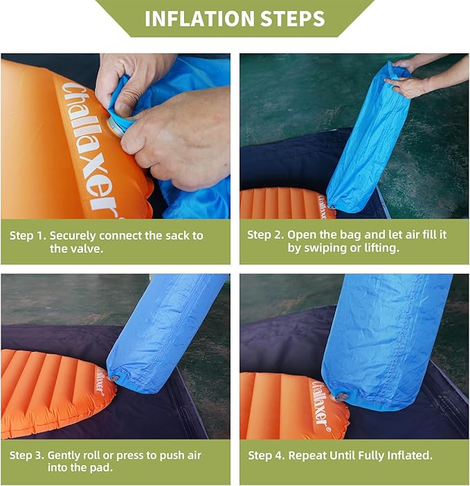 7.7 R-Value Insulated Inflatable Sleeping Pad for Cold Weather Camping & Backpacking, Ultralight, 72x26 inches, 3.62" Thickness, Waterproof & Compact for Winter Adventures