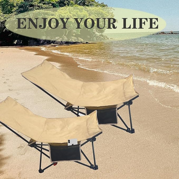 Beach Chairs for Adults 2 Pack, Adjustable Backrest Sand Chair with Carrying Bag for Outdoors,Travel, Concert, Lawn, Festival, Support 350lbs